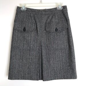 Etcetera WOOL SKIRT HERRINGBONE WOOL TWEED SIZE 0